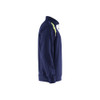 BLAKLADER 3353 High Vis Sweater Navy Blue / Hi-Vis Yellow (Men) in Cotton French Terry – side view; Application Craftsman, Holster Pockets false, Features 100% cotton; Hi-vis panels