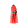 BLAKLADER 3413 High Vis T-Shirt Hi-Vis Red (Men) in Polyester Pique – side view; Application Craftsman, Holster Pockets false, Features Wide reflectors