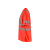 BLAKLADER 3420 High Vis T-Shirt Hi-Vis Red (Men) in UV-Protective Moisture-Wicking Polyester Birdseye Knit – alternate side view; Application Craftsman, Holster Pockets false, Features Functional knitted; Moisture wicking; UV protected; Wide reflect…