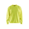 BLAKLADER 3401 High Vis Fleece Sweater Hi-Vis Yellow (Men) in PolyCotton Fleece – product display image; Application Craftsman, Holster Pockets false, Features Soft, brushed inner