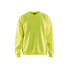 BLAKLADER 3401 High Vis Fleece Sweater Hi-Vis Yellow (Men) in PolyCotton Fleece – product display image; Application Craftsman, Holster Pockets false, Features Soft, brushed inner