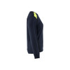 BLAKLADER 3408 High Vis Sweater Dark Navy Blue / Hi-Vis Yellow (Women) in Cotton French Terry 320 gsm – side view; Application Craftsman, Holster Pockets false, Features 100% cotton