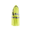 BLAKLADER 3413 High Vis T-Shirt Hi-Vis Yellow (Men) in Polyester Pique – alternate side view; Application Craftsman, Holster Pockets false, Features Wide reflectors