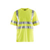 BLAKLADER 3413 High Vis T-Shirt Hi-Vis Yellow (Men) in Polyester Pique – product display image; Application Craftsman, Holster Pockets false, Features Wide reflectors