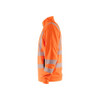 BLAKLADER 3563 High Vis Fleece Sweater Orange (Men) in Pique Fleece – alternate side view; Application Craftsman, Holster Pockets false, Features Soft, brushed inner; Wide reflectors