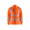 BLAKLADER 3563 High Vis Fleece Sweater Orange (Men) in Pique Fleece – product display image; Application Craftsman, Holster Pockets false, Features Soft, brushed inner; Wide reflectors
