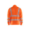 BLAKLADER 3563 High Vis Fleece Sweater Orange (Men) in Pique Fleece – front view; Application Craftsman, Holster Pockets false, Features Soft, brushed inner; Wide reflectors