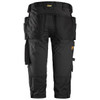 SNICKERS 6142 Allround Work Black Pirates Shorts with Kneepad Pockets with Holster Pockets Cordura with Stretch