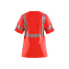 BLAKLADER 3502 High Vis T-Shirt Hi-Vis Red (Women) in Interlock – front view; Application Craftsman, Holster Pockets false, Features Moisture wicking; Wide reflectors