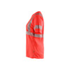 BLAKLADER 3502 High Vis T-Shirt Hi-Vis Red (Women) in Interlock – alternate side view; Application Craftsman, Holster Pockets false, Features Moisture wicking; Wide reflectors