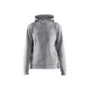 BLAKLADER 3560 Craftsman Hoodie Grey Melange (Women) in Cotton Sweat – product display image; Holster Pockets false, Features Soft, brushed inner; Kangaroo pocket