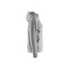 BLAKLADER 3560 Craftsman Hoodie Grey Melange (Women) in Cotton Sweat – side view; Holster Pockets false, Features Soft, brushed inner; Kangaroo pocket
