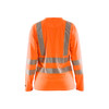 BLAKLADER 3485 High Vis T-Shirt Orange (Women) in UV-Protective Moisture-Wicking Polyester Birdseye Knit – front view; Application Craftsman, Holster Pockets false, Features Functional knitted; Moisture wicking; UV protected; Wide reflectors