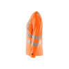BLAKLADER 3485 High Vis T-Shirt Orange (Women) in UV-Protective Moisture-Wicking Polyester Birdseye Knit – alternate side view; Application Craftsman, Holster Pockets false, Features Functional knitted; Moisture wicking; UV protected; Wide reflectors