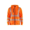 BLAKLADER 3565 High Vis Fleece Sweater Orange (Men) in Pique Fleece – product display image; Application Craftsman, Holster Pockets false, Features Soft, brushed inner; Wide reflectors