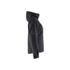 BLAKLADER 4919 Winter Softshell Jacket Black / Silver (Women) in Waterproof Softshell – side view; Holster Pockets false, Features 3-layer softshell; Breathable; Wind- and waterproof material; Extended back