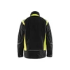 BLAKLADER 4915 High Vis Jacket Black / Hi-Vis Yellow (Men) in Heavyweight Cotton Twill – front view; Application Winter, Holster Pockets false, Features Heat insulated lining; Robust hidden one-way plastic zip; Reflective details