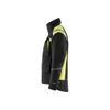 BLAKLADER 4915 High Vis Jacket Black / Hi-Vis Yellow (Men) in Heavyweight Cotton Twill – alternate side view; Application Winter, Holster Pockets false, Features Heat insulated lining; Robust hidden one-way plastic zip; Reflective details