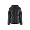 BLAKLADER 5941 Craftsman Softshell Jacket Dark Grey / Black (Women) in Knitted Polyester – product display image; Holster Pockets false, Features Softshell reinforcements; Comfy, brushed inner; Extended back; Two-way plastic zip, Stretch true