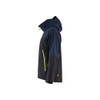 BLAKLADER 4980 High Vis Jacket Dark Navy Blue / Hi-Vis Yellow (Men) in Waterproof 4-Way Stretch Polyamide – alternate side view; Application Craftsman, Holster Pockets false, Features 4-way stretch; Breathable; Taped seams; Windproof and waterproof,…