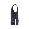 BLAKLADER 3039 Flame Resistant Tool Vest Navy Blue in Inherent Flame-Resistant Ripstop with Holster Pockets – alternate side view; Holster Pockets true