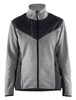 BLAKLADER Jacket | 5943 Womens Grey Melange /Black Jacket Knitted with Full Zip in Polyester Fleece