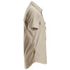 SNICKERS 8520 Khaki Shirt with Short Sleeves for the Workers and Operators in Construction