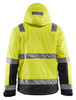 BLAKLADER Polyester Waterproof High Vis Yellow  Jacket  for Electricians that have Full Zip  available in Australia and New Zealand