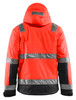 BLAKLADER Polyester Waterproof Jacket  High Vis redJacket  for Electricians that have Full Zip  available in Australia and New Zealand