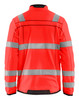 BLAKLADER Fleece Jacket 4941 Mens High Vis Red Sweater with Full Zip Reflective Tape in Polyester Fleece