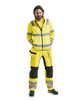 BLAKLADER Jacket | 4941 Mens High Vis Yellow Jacket with Full Zip Reflective Tape in Polyester Fleece