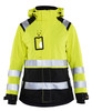 BLAKLADER Jacket | 4904 Womens High Vis Yellow /Black Jacket Waterproof with Reflective Tape in Polyester