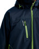 The Blaklader Workwear Dark Navy Blue Shell Polyester Jacket with High Vis Yellow details is perfect for those who work hard and play hard.