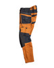 BLAKLADER Trousers | 1970 Craftsman Brown Rust Trousers with Holster Pockets and Kneepad Pockets in Cordura with Stretch