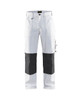 BLAKLADER Trousers | 1091 White Trousers with Kneepad Pockets in Cotton
