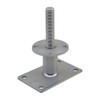 PITZL R / L Post Base M24 Height Adjustable 82mm High Right / Left Thread; Round Upper Plate Ø100x6mm – product display image; Steel, Application Timber Construction, Range PTP easy