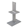 PITZL R / L Post Base M24 Height Adjustable 142mm High Right / Left Thread; Square Upper Plate 100x100x6mm – product display image; Steel, Application Timber Construction, Range PTP easy