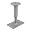 PITZL R / L Post Base M24 227mm Height Adjustable Right / Left Thread; Round Upper Plate – product display image; Steel, Application Timber Construction, Range PTP easy