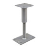 PITZL R / L Post Base M24 277mm Height Adjustable Right / Left Thread; Rectangular Upper Plate – product display image; Steel, Application Timber Construction, Range PTP easy