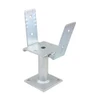 PITZL RIGID Post Base Fixed 160mm High With Side Latches, 120-180mm Lateral Adjustment – product display image; Steel, 42 diameter, Application Timber Construction, Range PTP easy