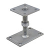 PITZL THREADED ROD Post Base M24 Threaded Rod / Height Adjustable 150 mm Threaded Rod; Base 160 × 100 × 6 mm – product display image; Steel, Application Timber Construction, Range PTP easy