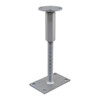 PITZL R / L Post Base M24 327mm Height Adjustable Right / Left Thread; Round Upper Plate – product display image; Steel, Application Timber Construction, Range PTP easy