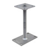 PITZL THREADED ROD Post Base M24 Threaded Rod / Height Adjustable 250 mm Threaded Rod; Base 160 × 100 × 6 mm – product display image; Steel, Application Timber Construction, Range PTP easy