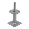 PITZL R / L Post Base M20 Height Adjustable 122mm High Right / Left Thread – product display image; Steel, Application Timber Construction, Range PTP easy