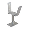 PITZL R / L Post Base M24 Height Adjustable 166mm High Right / Left Thread; Lateral Adjustment 130-190mm – product display image; Steel, Application Timber Construction, Range PTP easy