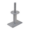 PITZL R / L Post Base M24 Height Adjustable 142mm High Right / Left Thread; Round Upper Plate Ø100x6mm – product display image; Steel, Application Timber Construction, Range PTP easy