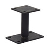PITZL R / L Post Base M24 Height Adjustable 142mm High Right / Left Thread; Rectangular Upper Plate ZiNiP Black Black – product display image; Steel, Application Timber Construction, Range PTP easy