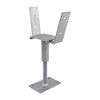PITZL R / L Post Base M24 276mm Height Adjustable Right / Left Thread – product display image; Steel, Application Timber Construction, Range PTP easy