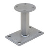 PITZL R / L Post Base M24 Height Adjustable 142mm High Right / Left Thread; Round Upper Plate – product display image; Steel, Application Timber Construction, Range PTP easy
