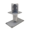 PITZL HEAVY DUTY Post Base Height Adjustable 190mm High Base 280 × 160 × 12 mm – product display image; Steel, Application Timber Construction, Range PTP plus